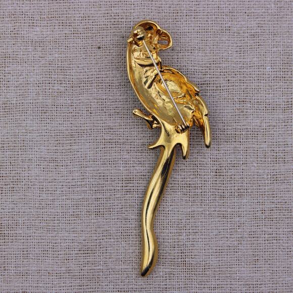 1980's Republic of China Parrot Enamel Brooch. - Picture 2 of 2